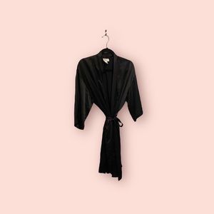 Black 100% silk Nordstrom robe